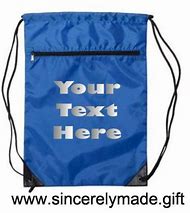 Image result for Black Drawstring Bag with Zipper Pocket