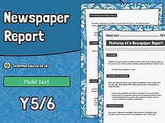 Image result for Newspaper Article keyFeatures KS2