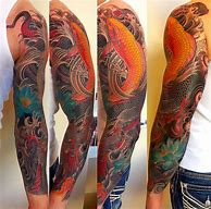 Image result for Koi Tattoo Full Sleeve