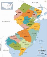 Image result for Counties in New Jersey Map