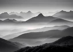 Image result for Black and White Mountain Range