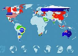 Image result for World Map with Countries and Flags