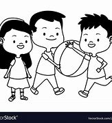 Image result for Kids Cartoon Black and White