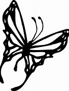 Image result for Flower Clip Art Black and White Butterfly