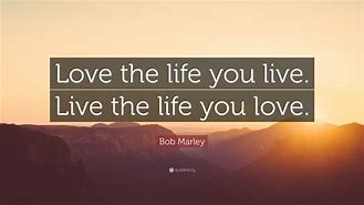 Image result for Love the Life You Live Quote