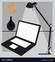 Image result for Laptop On Desk Premium Vector