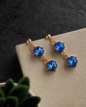 Image result for Blue Stone Earrings