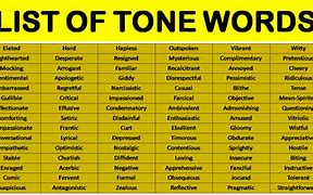 Image result for Adjective Tone Words