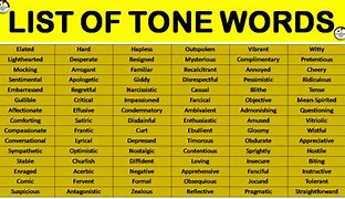 Image result for Strong Tone Words