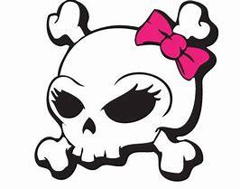 Image result for Skull and Crossbones Stencil Girly