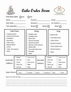 Image result for Free Printable Cake Order Form Template