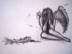 Image result for Broken Angel Wings Drawing