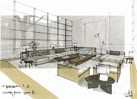 Image result for Interior Set Design Drawing