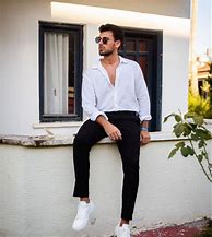 Image result for White Shirt Black Pants