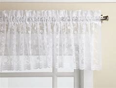 Image result for lace curtains with valance