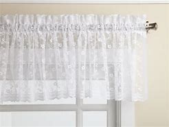 Image result for Lace Window Curtains with Attached Valance