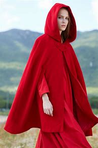 Image result for Lady in White and Gold Hooded Cloak