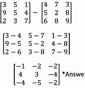 Image result for Subtracting Matrices