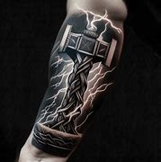 Image result for Mjolnir Tattoo Designs