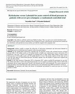 Image result for IV Labetalol vs Hydralazine