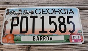 Image result for Peach License Plate