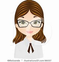 Image result for Lady with Glasses Clip Art