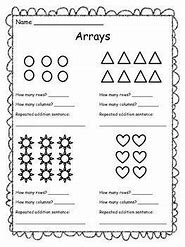 Image result for Math Arrays Worksheets