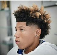 Image result for Curly Fade Haircut Black Men