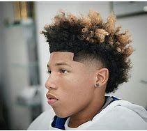 Image result for Taper Fade W Curly Hair Black Men