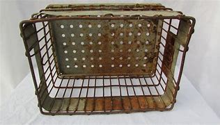 Image result for Old Metal Milk Crate