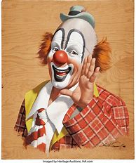 Image result for Tall Thin Narrow Art Painting Clown