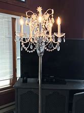 Image result for Crystal Chandelier Floor Lamp