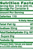 Image result for Mountain Dew Nutrition Facts Label