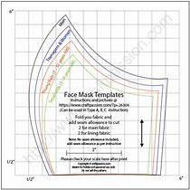 Image result for 6X9 Face Mask Pattern