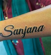 Image result for Sanjana Name Tatoo