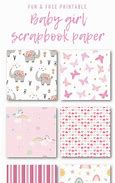 Image result for Free Baby Girl Scrapbook Paper