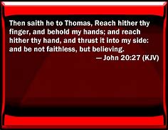 Image result for John 20:27