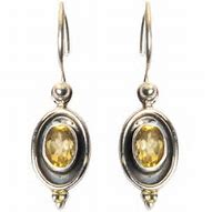 Image result for Yellow Gold and Blue Stone Earrings