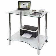 Image result for Clear Glass Computer Desk