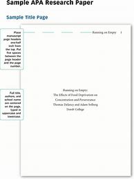 Image result for APA Research Paper Example