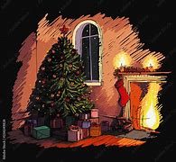 Image result for Art Deco Christmas Scene