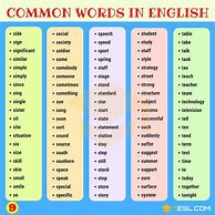 Image result for Basic Vocabulary Chart