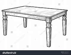 Image result for Wooden Table Drawing