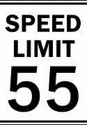 Image result for Speed Limit 55 Sign Clip Art