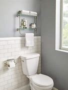 Image result for Brushed Nickel Over Toilet Space Saver