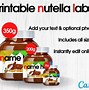 Image result for Nutella Szablon