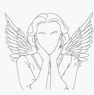 Image result for Female Angel Line Art