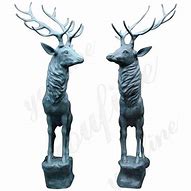 Image result for Life-Size Reindeer Statue Outdoors