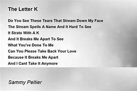 Image result for Letter K Poem