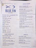 Image result for Blue Fin Sushi Menu